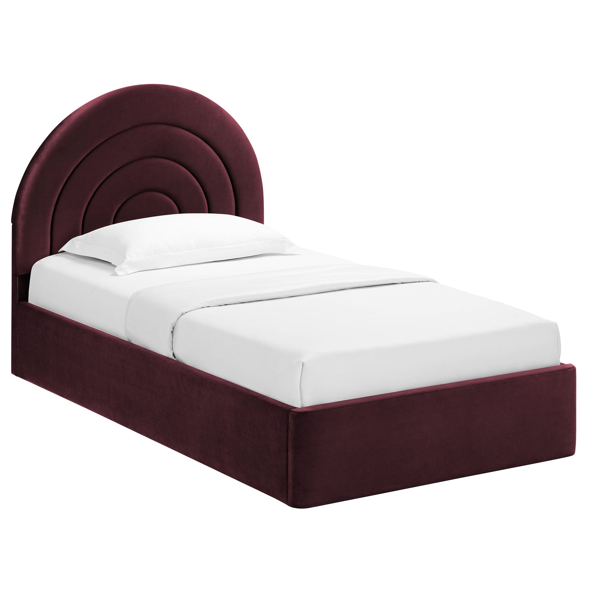 Solana Arched Performance Velvet Twin Platform Bed by Modway | Beds | Modishstore - 28