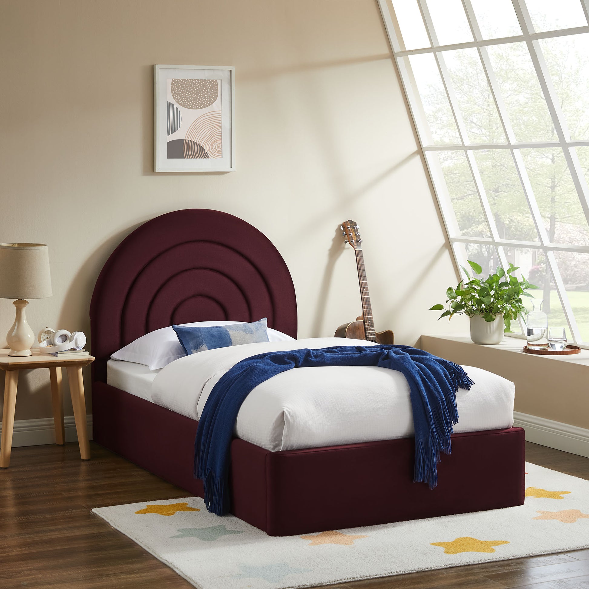 Solana Arched Performance Velvet Twin Platform Bed by Modway | Beds | Modishstore - 34