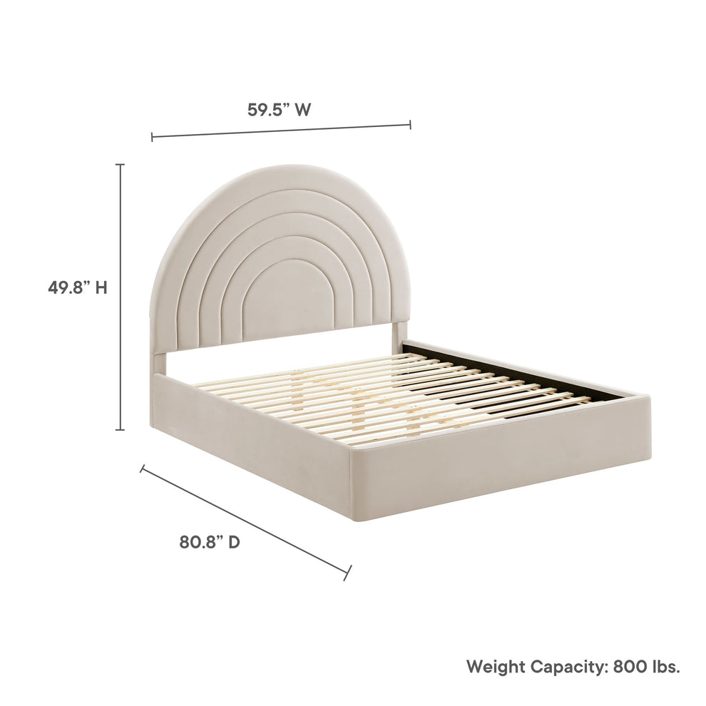 Solana Arched Performance Velvet Full Platform Bed by Modway | Beds | Modishstore - 9