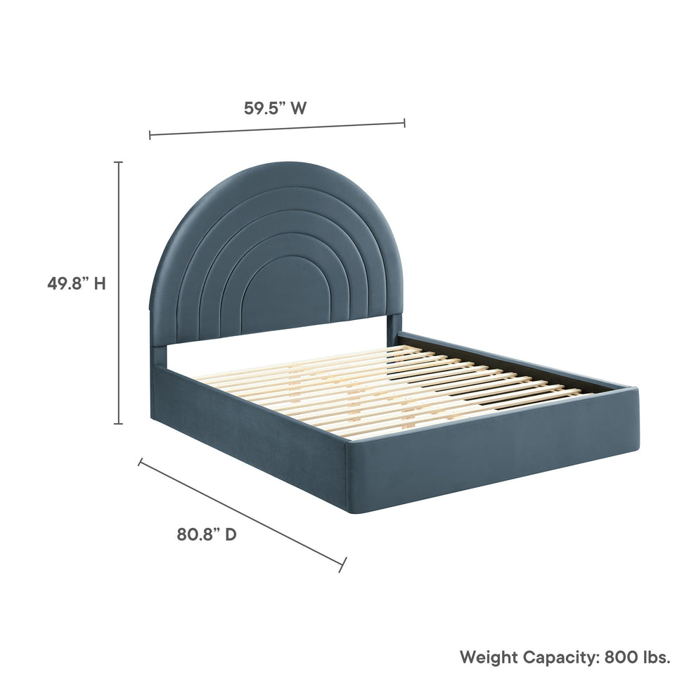 Solana Arched Performance Velvet Full Platform Bed by Modway | Beds | Modishstore - 18