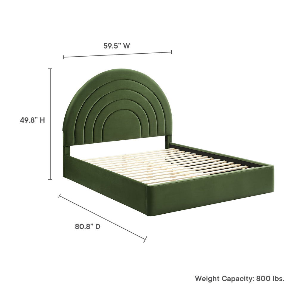 Solana Arched Performance Velvet Full Platform Bed by Modway | Beds | Modishstore - 27