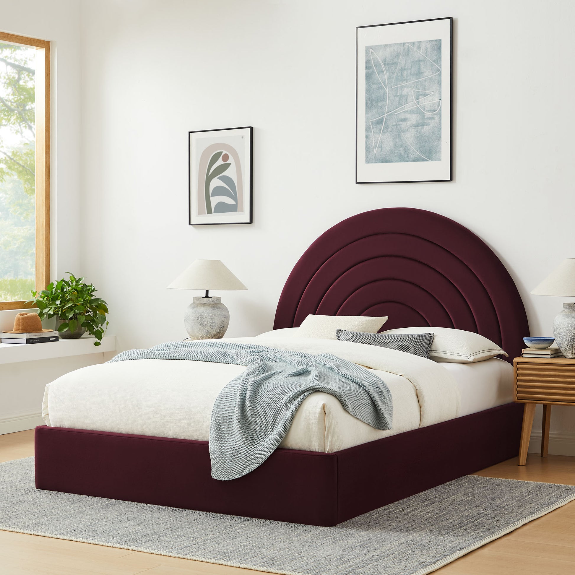 Solana Arched Performance Velvet Full Platform Bed by Modway | Beds | Modishstore - 34