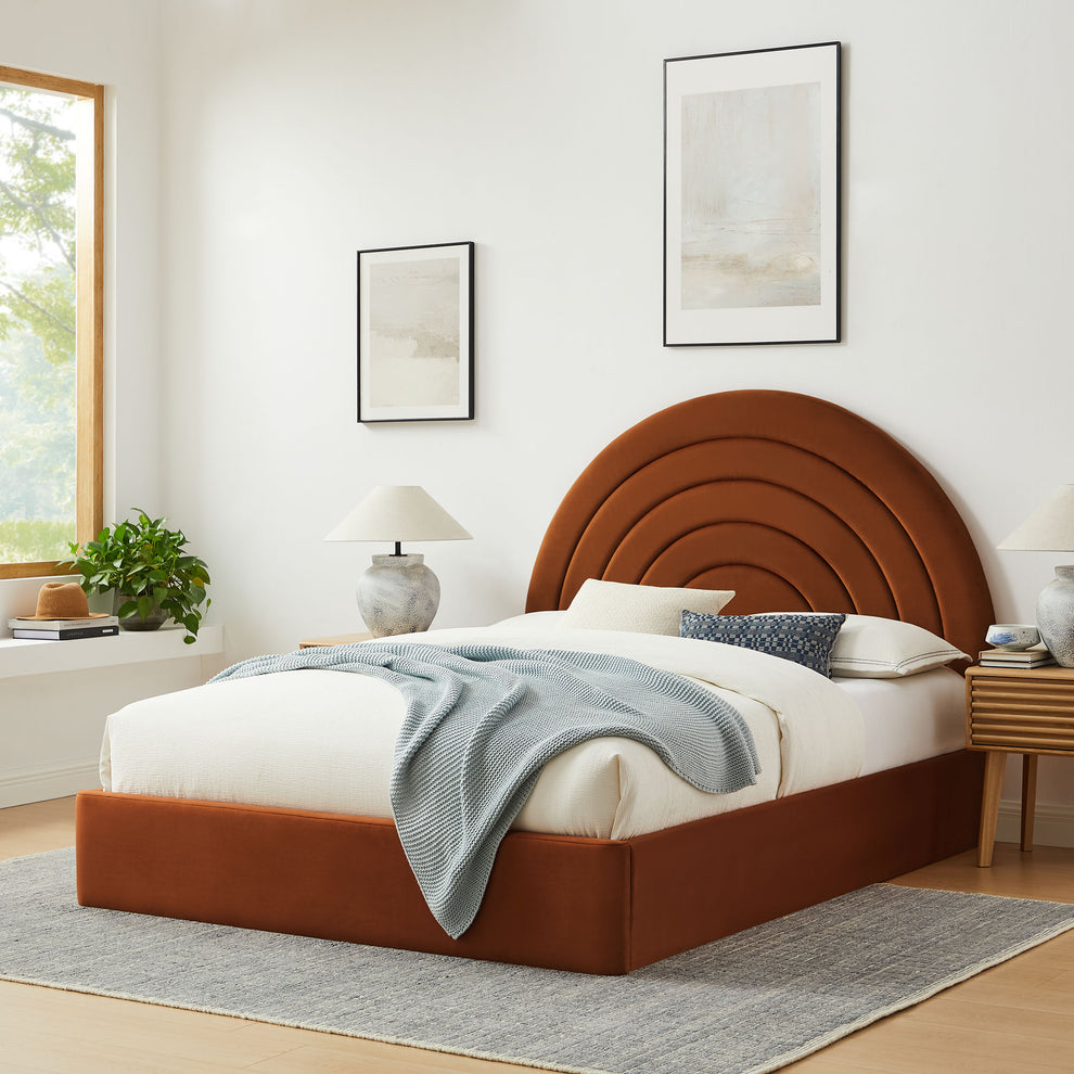Solana Arched Performance Velvet Full Platform Bed by Modway | Beds | Modishstore - 43
