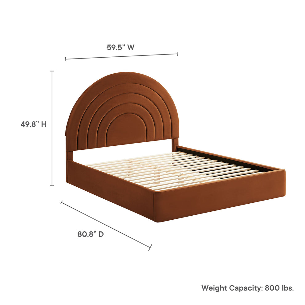 Solana Arched Performance Velvet Full Platform Bed by Modway | Beds | Modishstore - 45