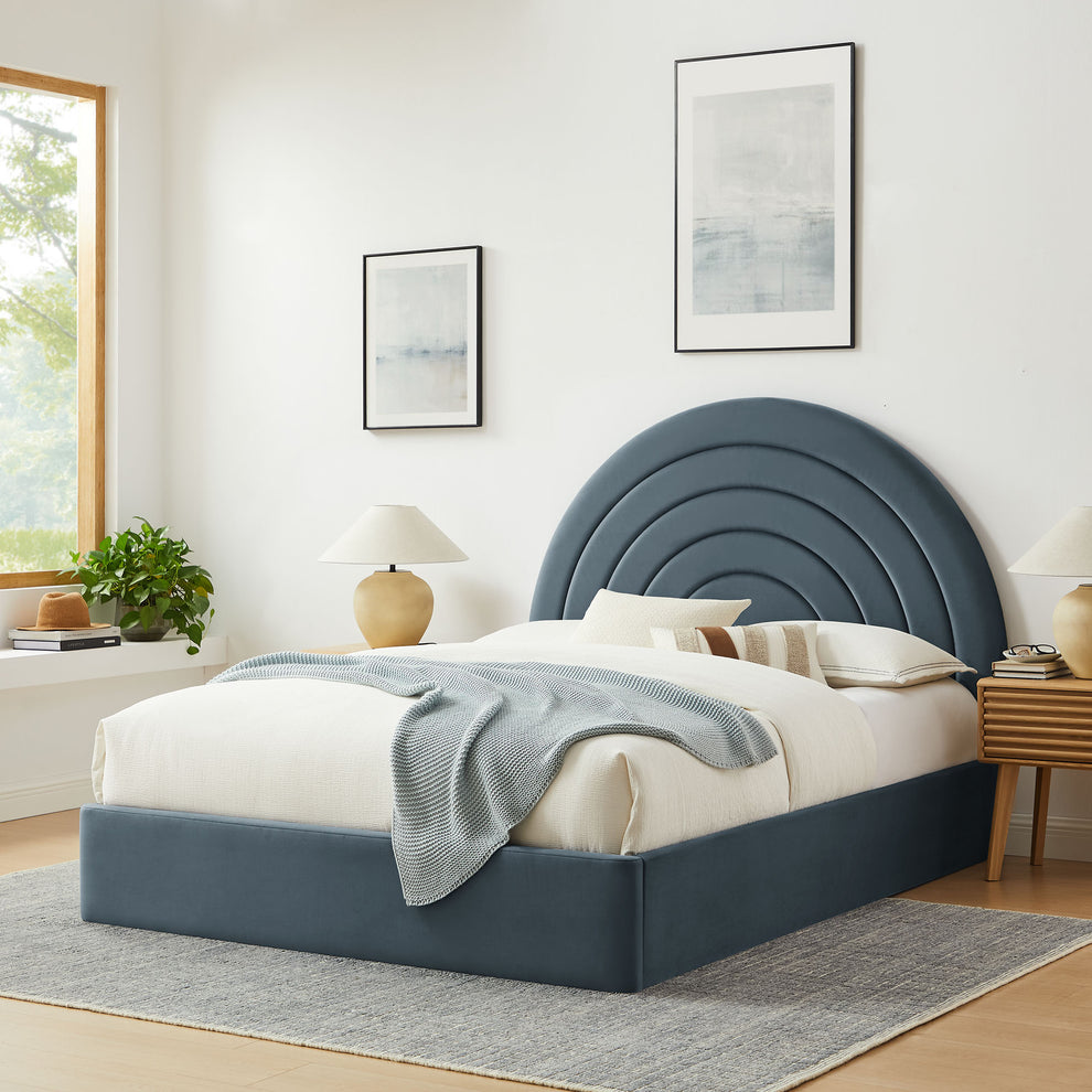 Solana Arched Performance Velvet Queen Platform Bed by Modway | Beds | Modishstore - 16