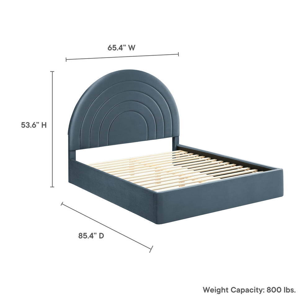 Solana Arched Performance Velvet Queen Platform Bed by Modway | Beds | Modishstore - 18