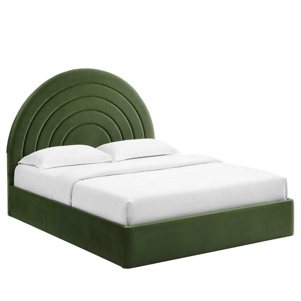 Solana Arched Performance Velvet Queen Platform Bed by Modway | Beds | Modishstore - 19