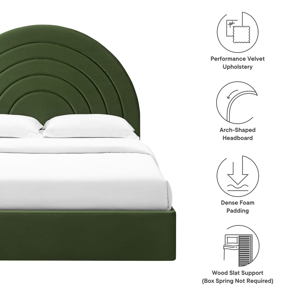 Solana Arched Performance Velvet Queen Platform Bed by Modway | Beds | Modishstore - 26
