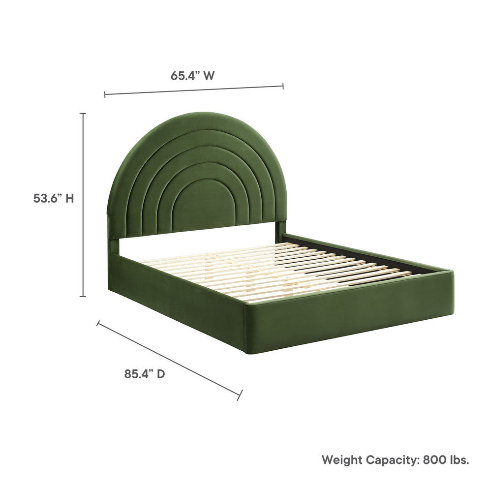Solana Arched Performance Velvet Queen Platform Bed by Modway | Beds | Modishstore - 27