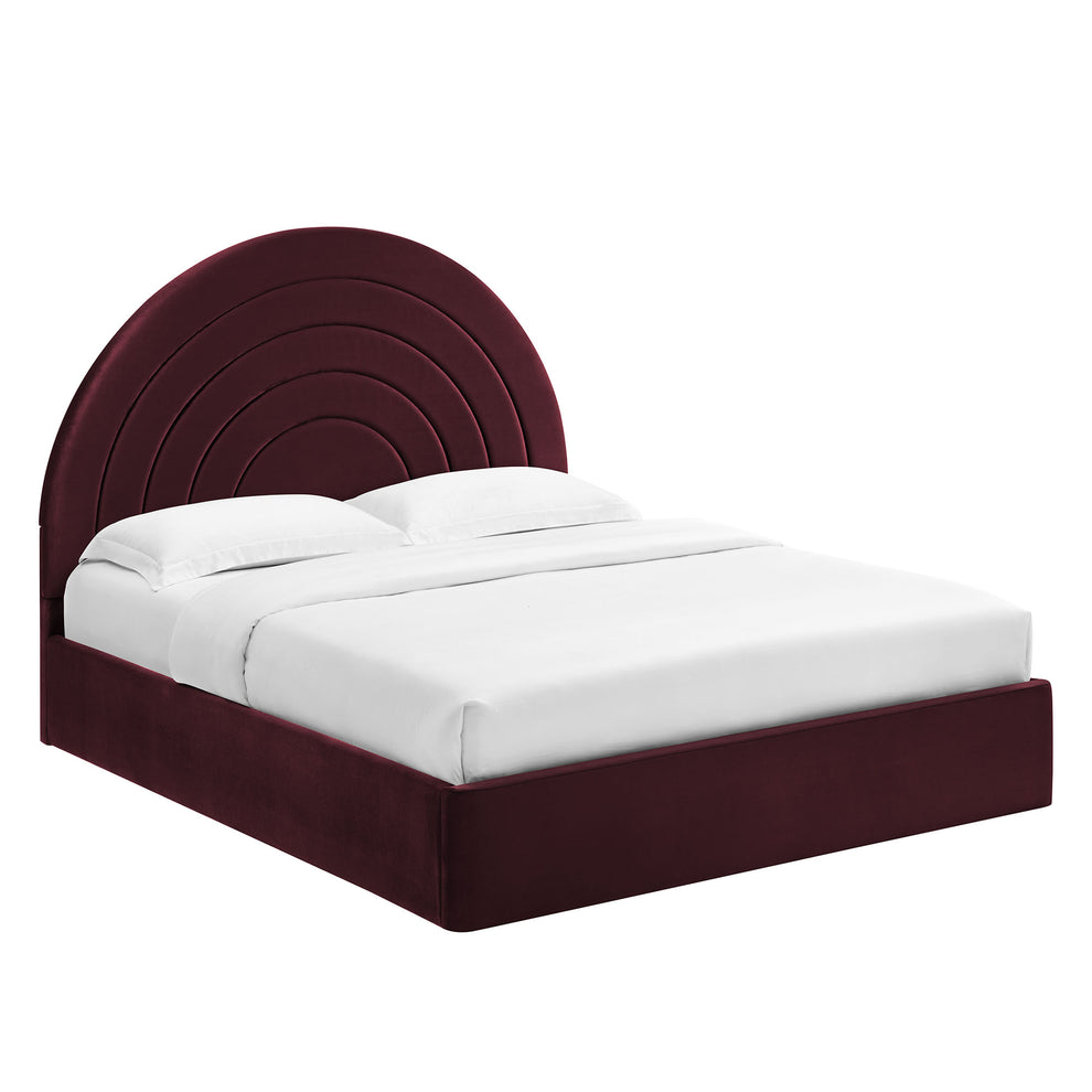 Solana Arched Performance Velvet Queen Platform Bed by Modway | Beds | Modishstore - 28