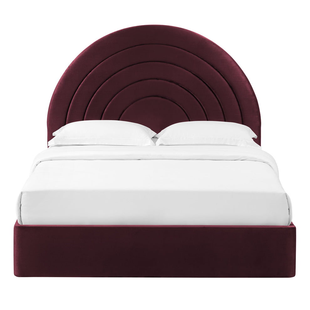 Solana Arched Performance Velvet Queen Platform Bed by Modway | Beds | Modishstore - 31