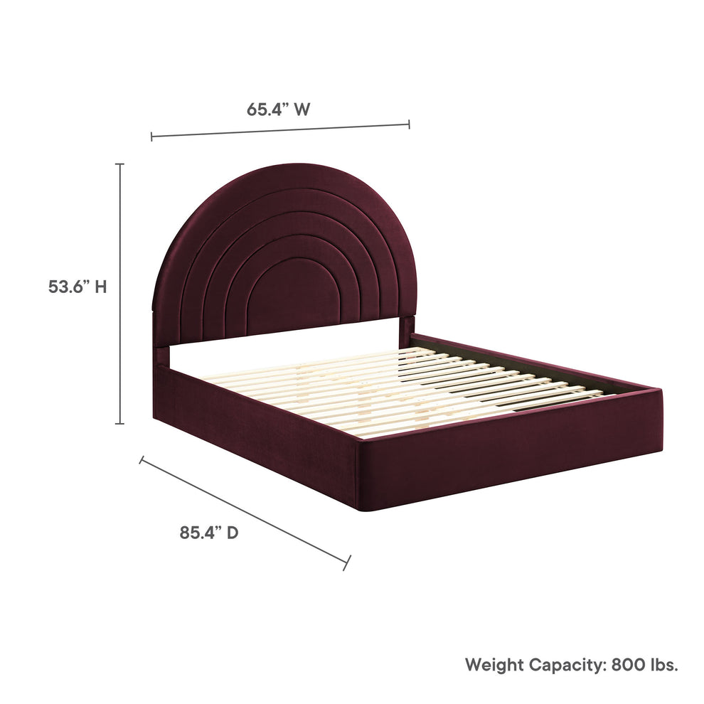 Solana Arched Performance Velvet Queen Platform Bed by Modway | Beds | Modishstore - 36