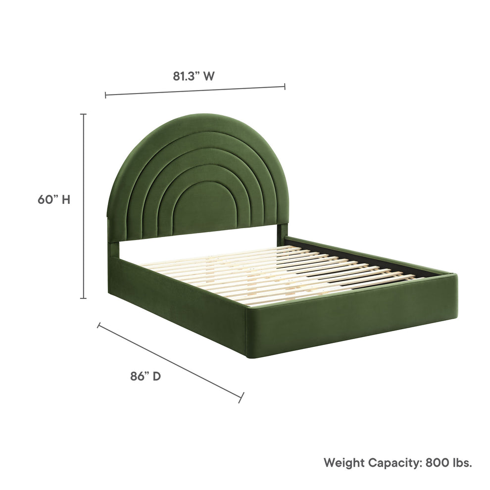 Solana Arched Performance Velvet King Platform Bed by Modway | Beds | Modishstore - 27