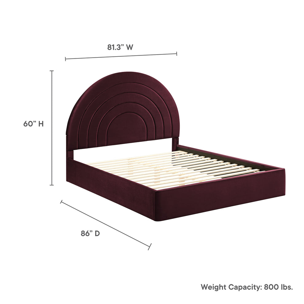 Solana Arched Performance Velvet King Platform Bed by Modway | Beds | Modishstore - 36