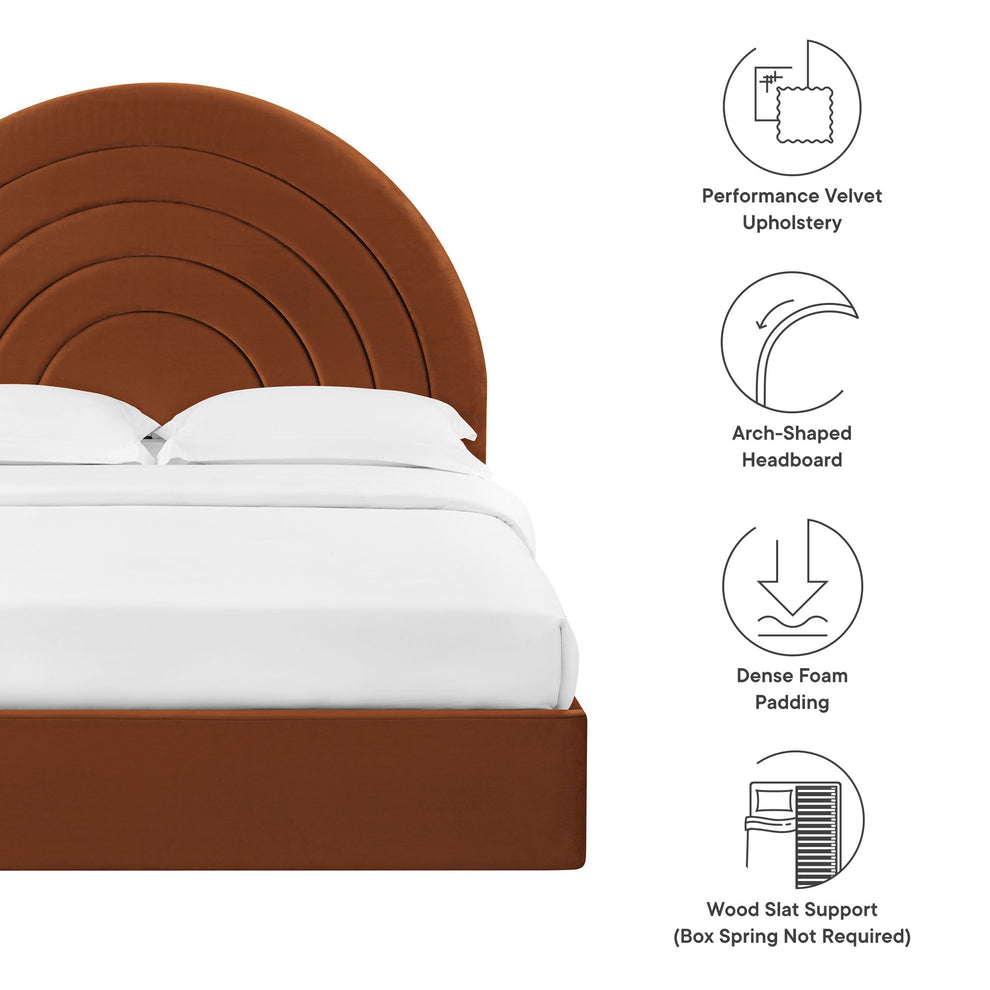 Solana Arched Performance Velvet King Platform Bed by Modway | Beds | Modishstore - 44