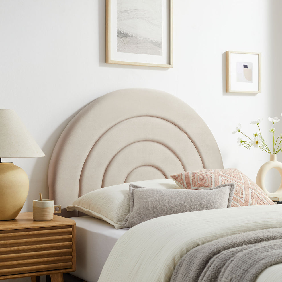Solana Arched Performance Velvet Twin Headboard by Modway | Headboards | Modishstore - 1