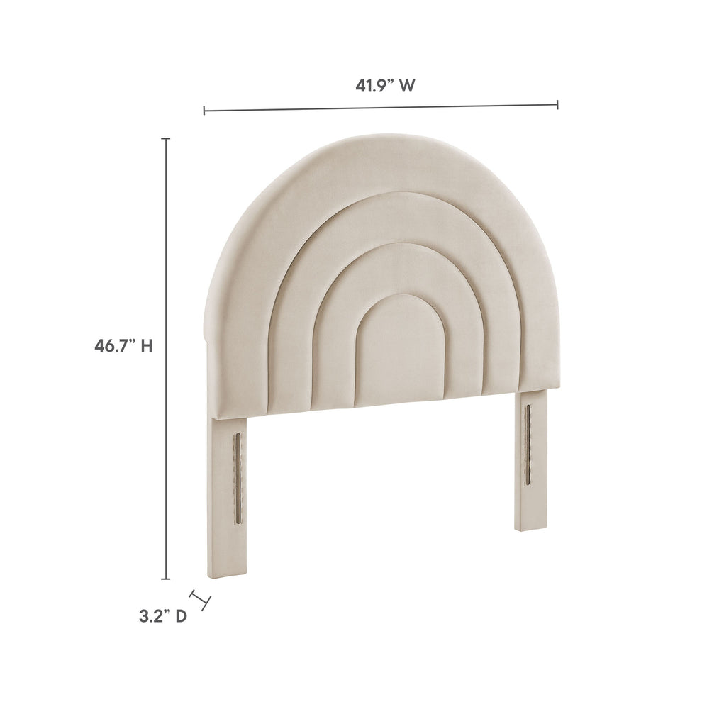 Solana Arched Performance Velvet Twin Headboard by Modway | Headboards | Modishstore - 7