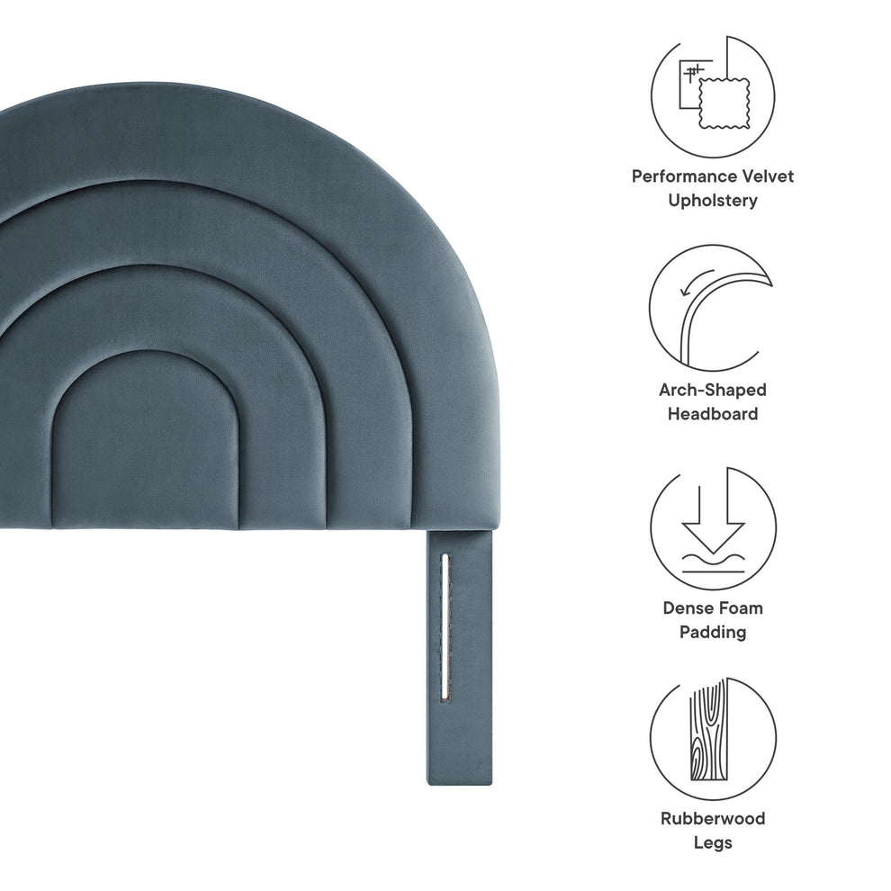 Solana Arched Performance Velvet Twin Headboard by Modway | Headboards | Modishstore - 13