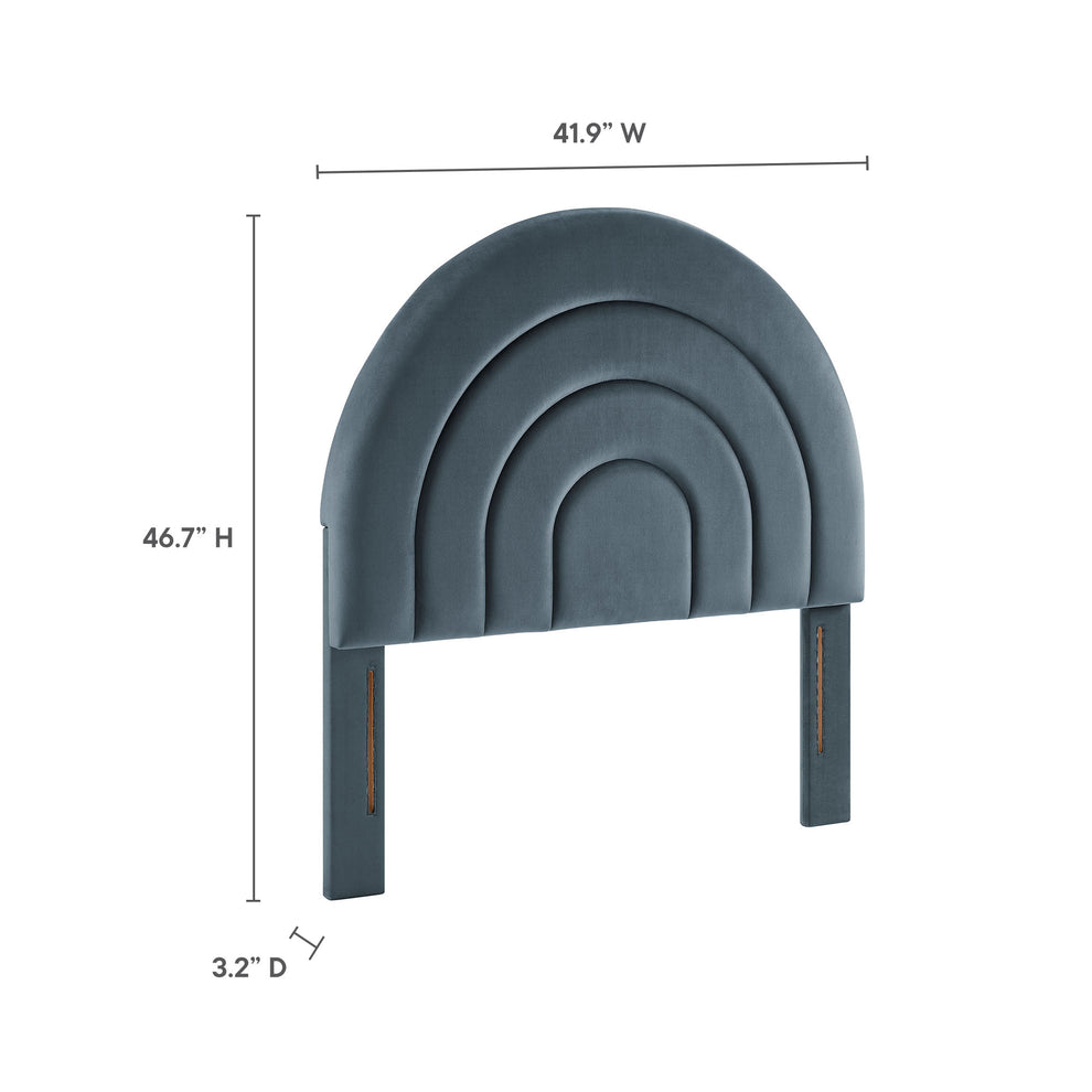 Solana Arched Performance Velvet Twin Headboard by Modway | Headboards | Modishstore - 14