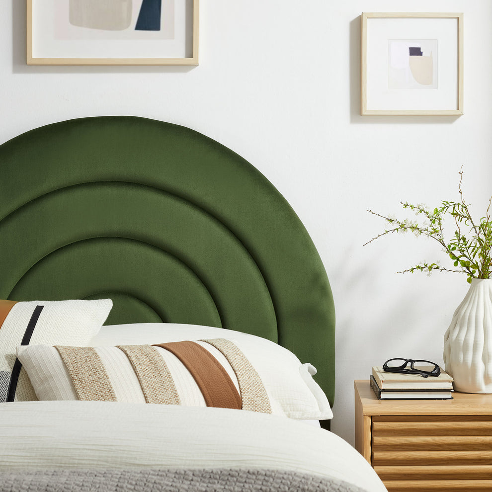 Solana Arched Performance Velvet Twin Headboard by Modway | Headboards | Modishstore - 18