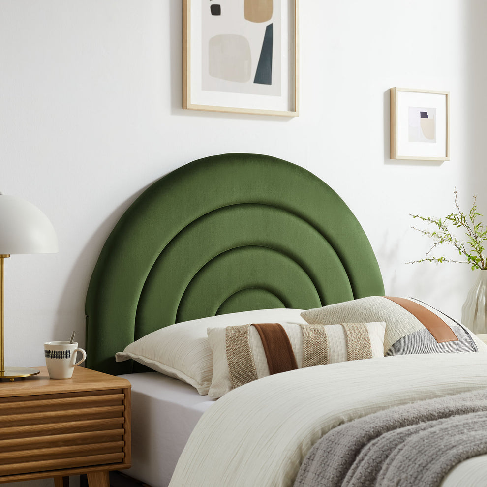 Solana Arched Performance Velvet Twin Headboard by Modway | Headboards | Modishstore - 19