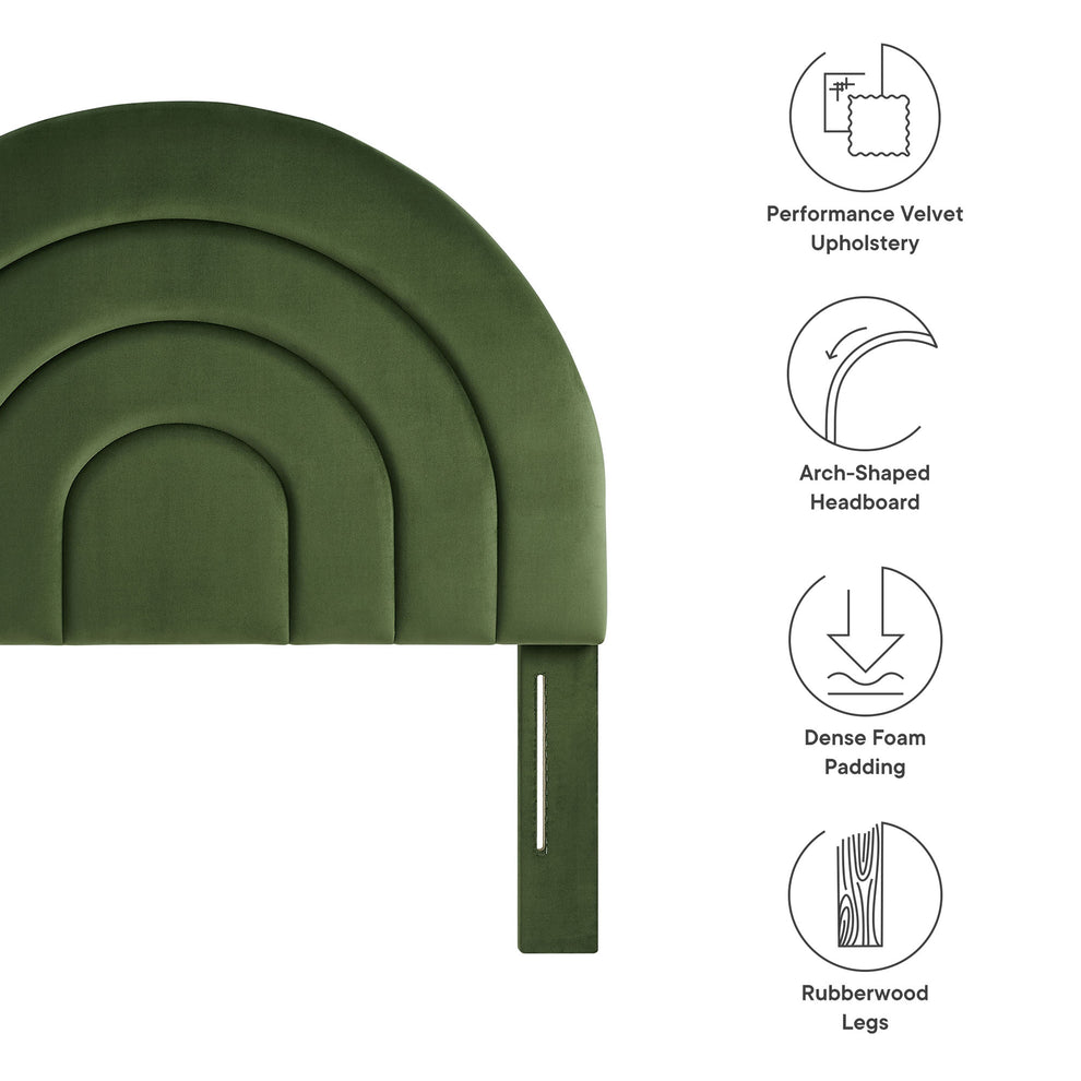 Solana Arched Performance Velvet Twin Headboard by Modway | Headboards | Modishstore - 20