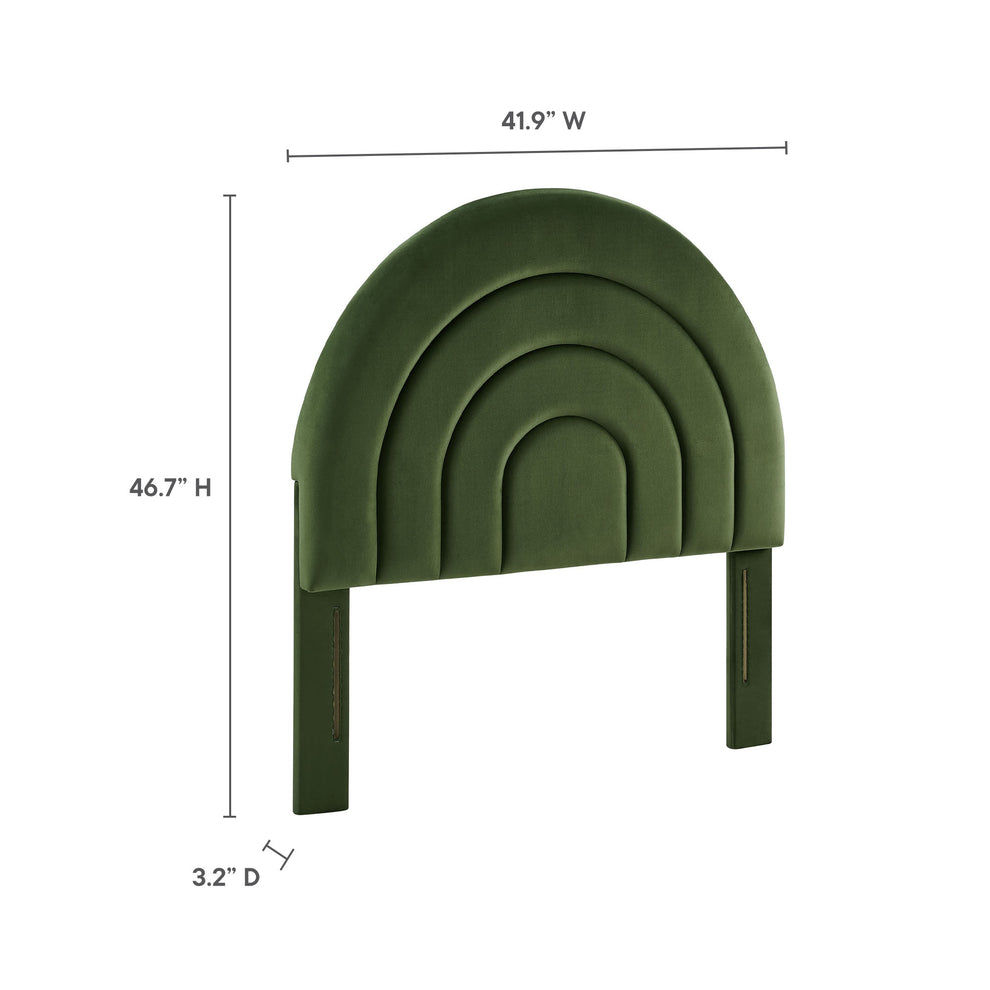 Solana Arched Performance Velvet Twin Headboard by Modway | Headboards | Modishstore - 21