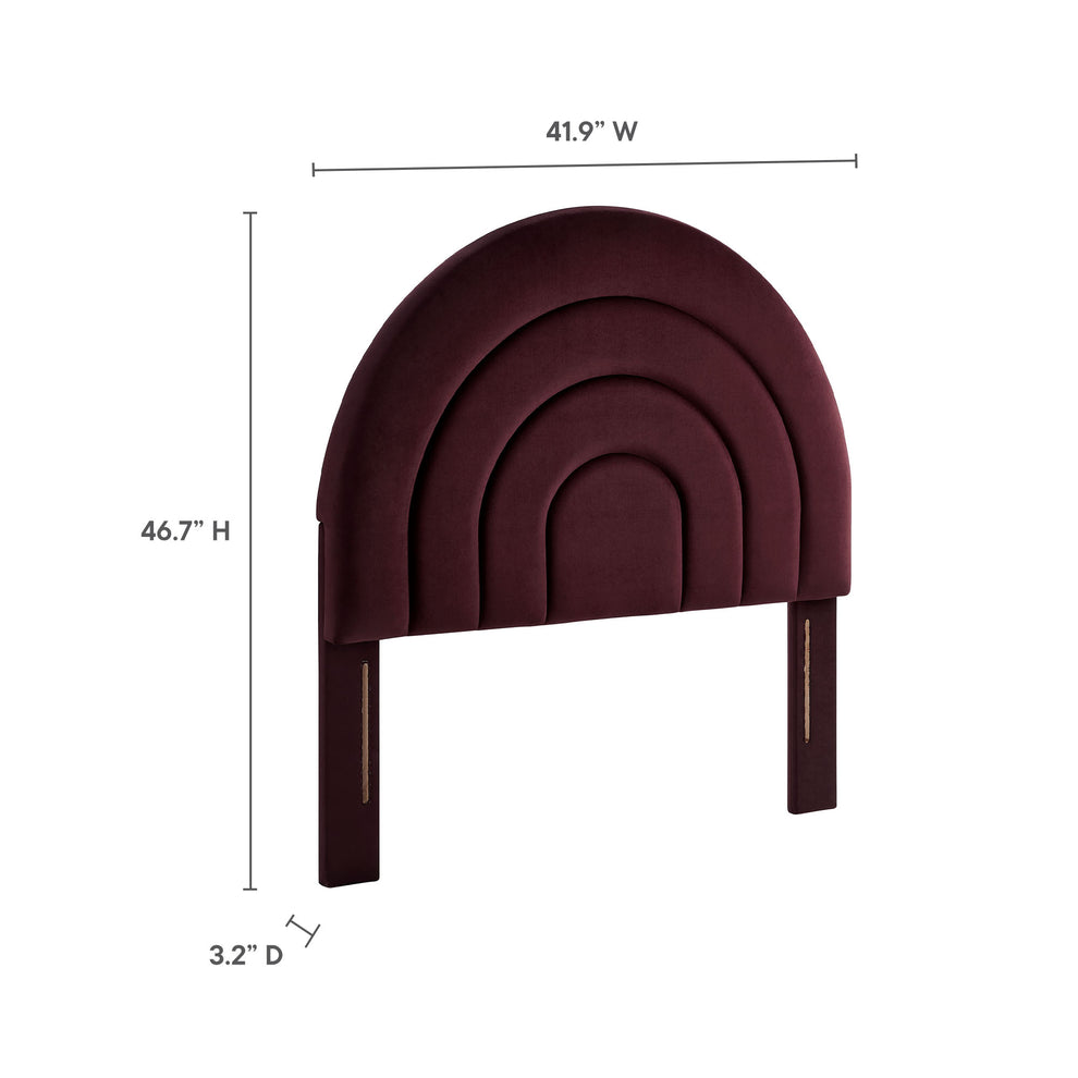 Solana Arched Performance Velvet Twin Headboard by Modway | Headboards | Modishstore - 28