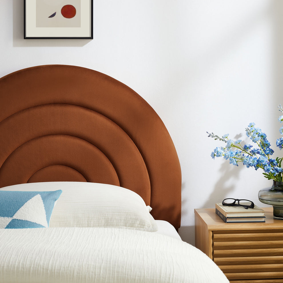 Solana Arched Performance Velvet Twin Headboard by Modway | Headboards | Modishstore - 32