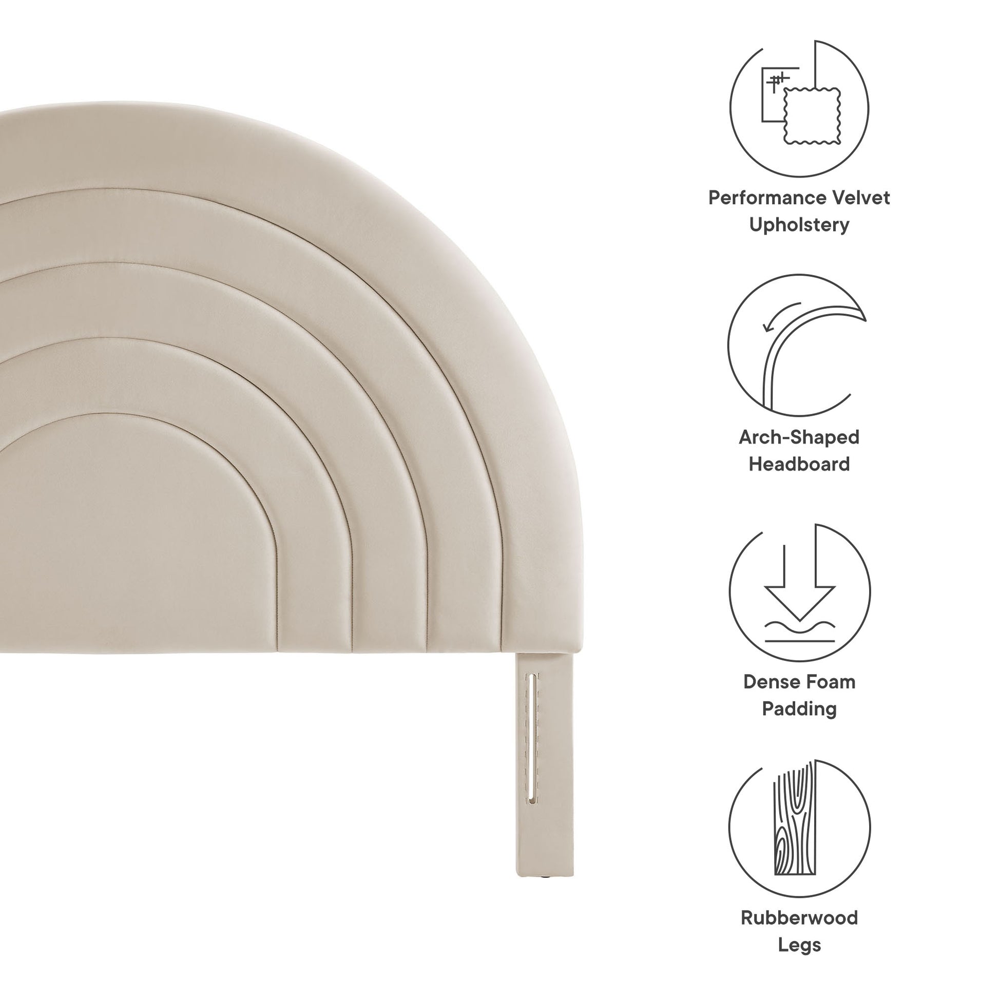 Solana Arched Performance Velvet King Headboard by Modway | Headboards | Modishstore - 6