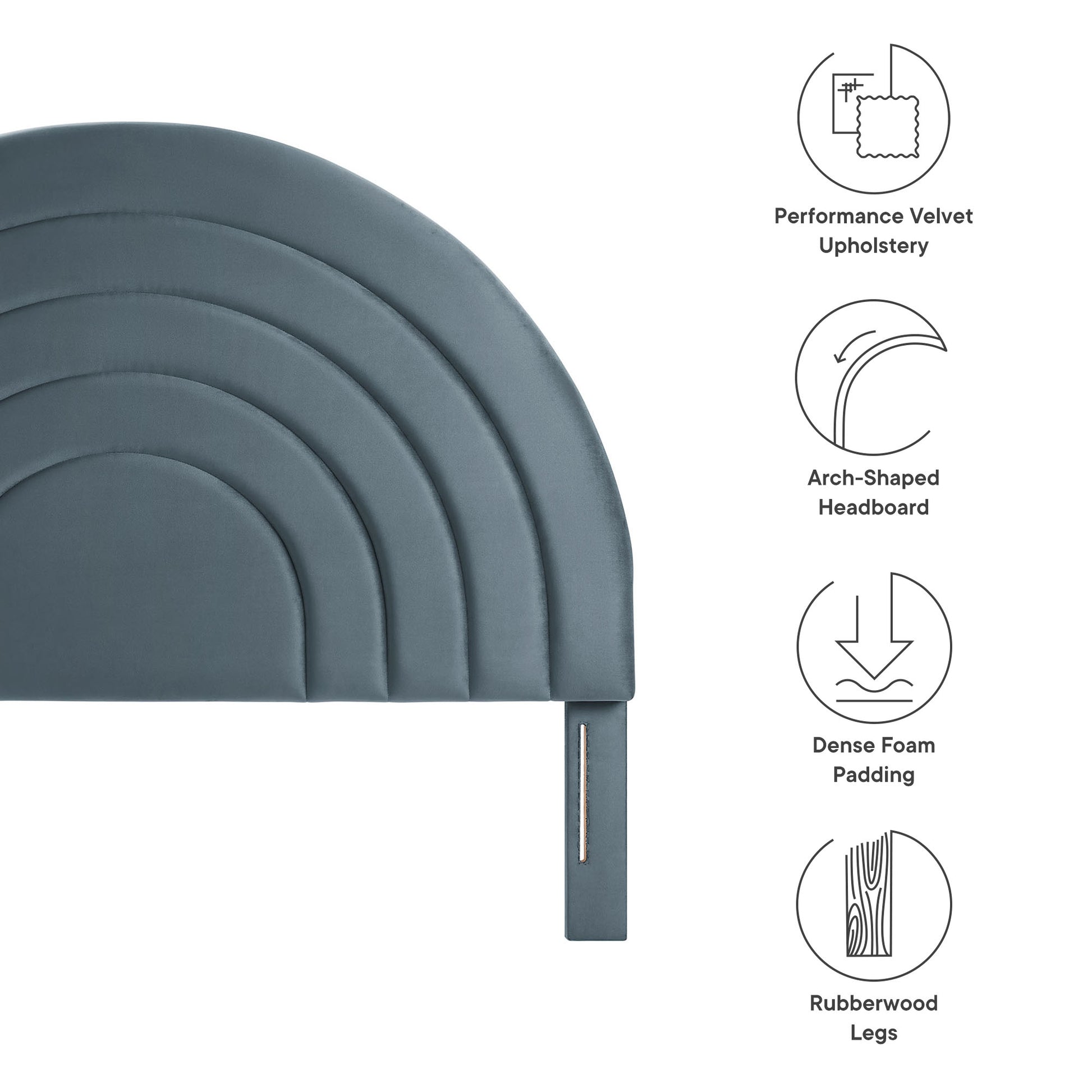 Solana Arched Performance Velvet King Headboard by Modway | Headboards | Modishstore - 13