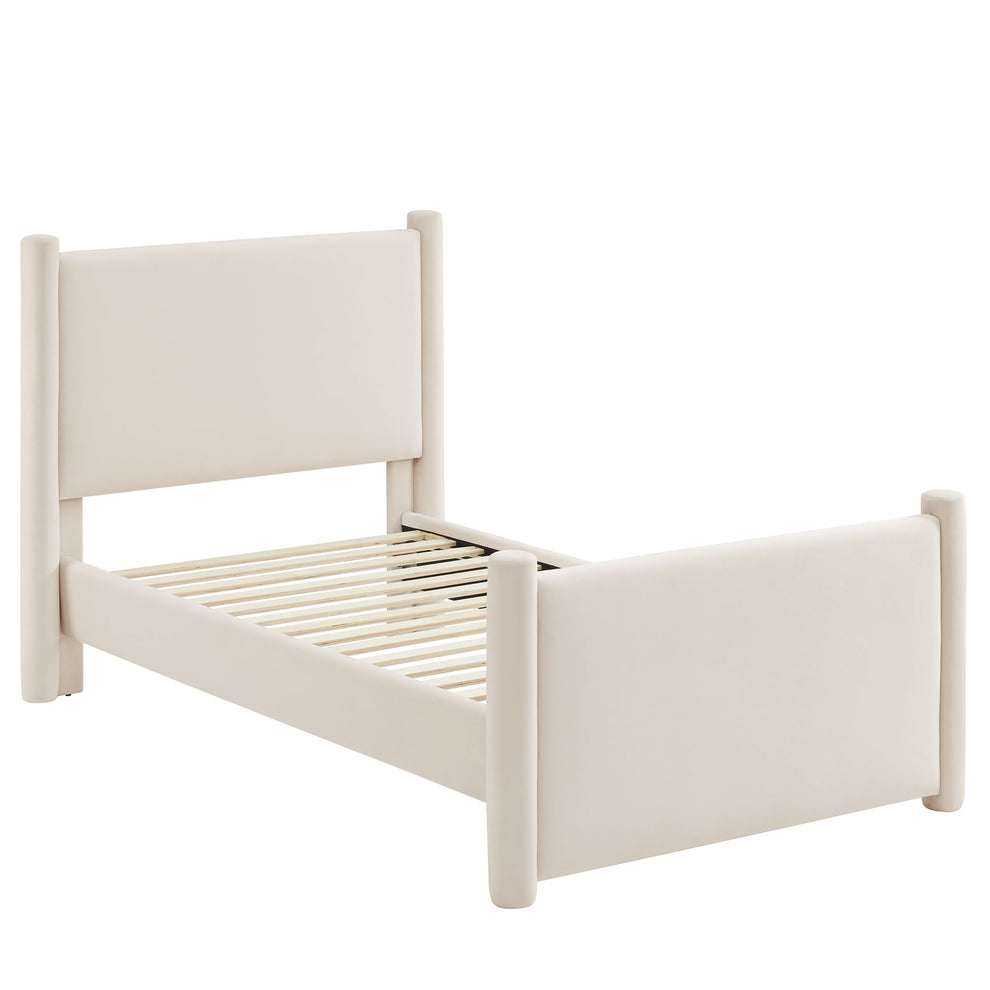 Rael Performance Velvet Twin Platform Bed by Modway | Beds | Modishstore - 3