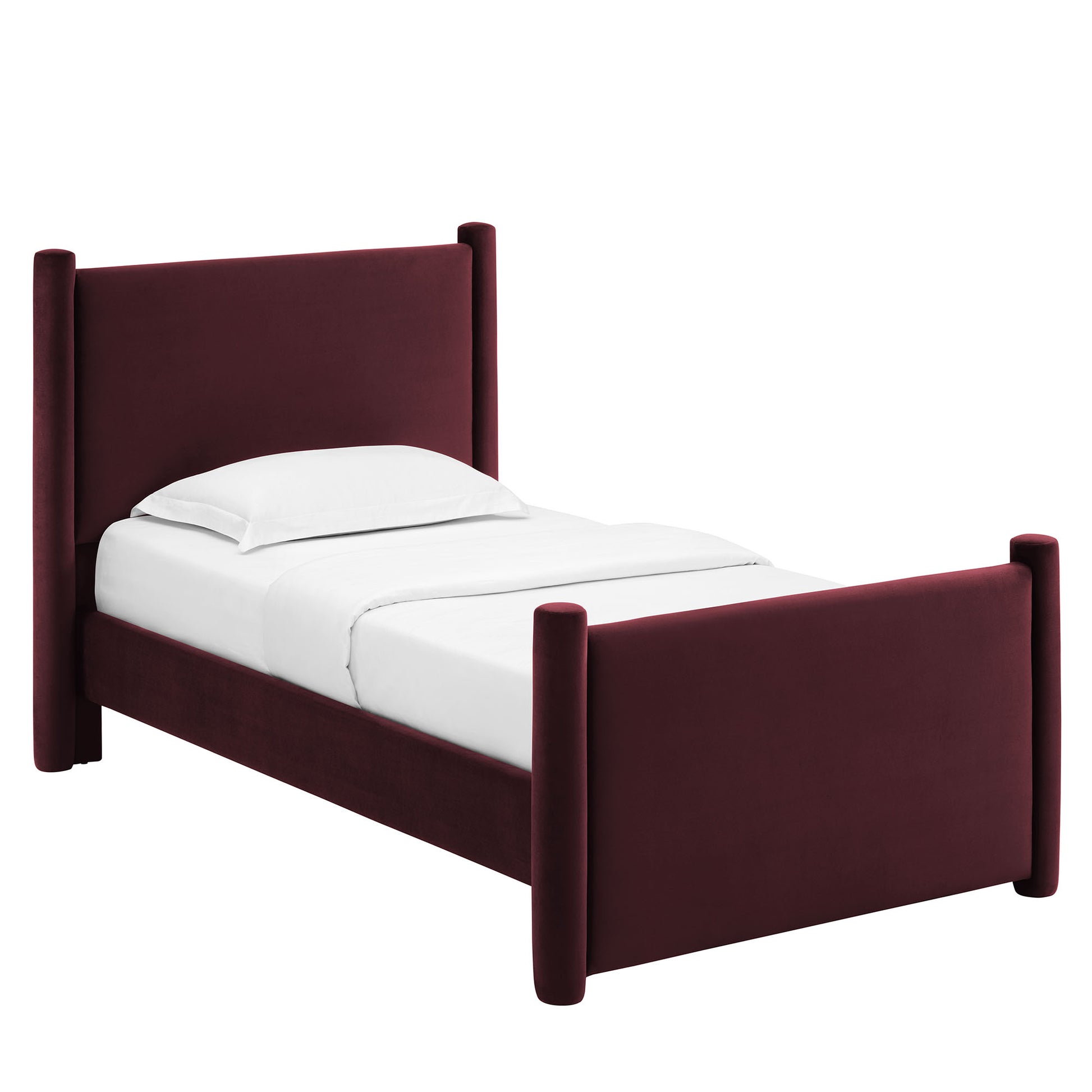Rael Performance Velvet Twin Platform Bed by Modway | Beds | Modishstore - 19