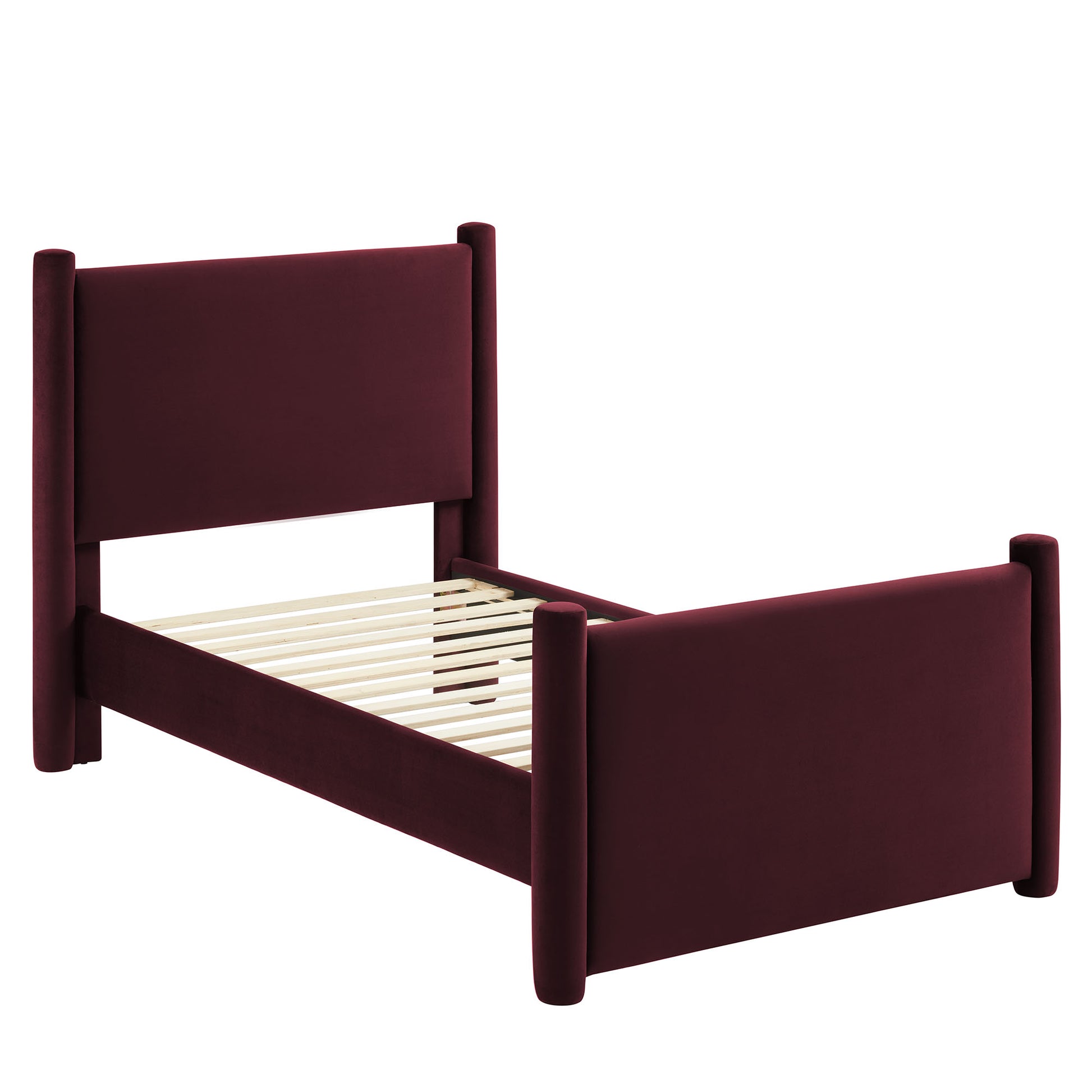 Rael Performance Velvet Twin Platform Bed by Modway | Beds | Modishstore - 20