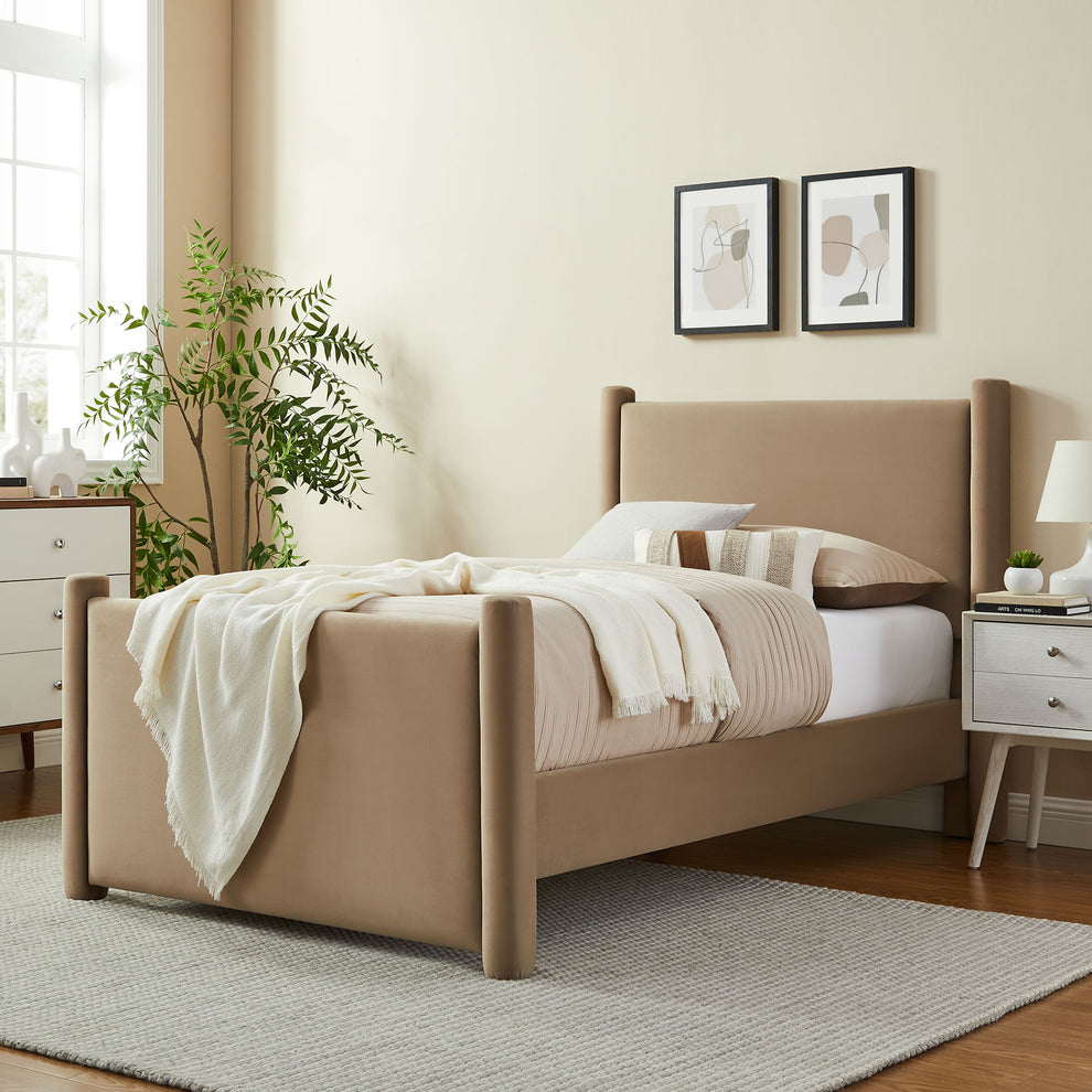 Rael Performance Velvet Twin Platform Bed by Modway | Beds | Modishstore - 34