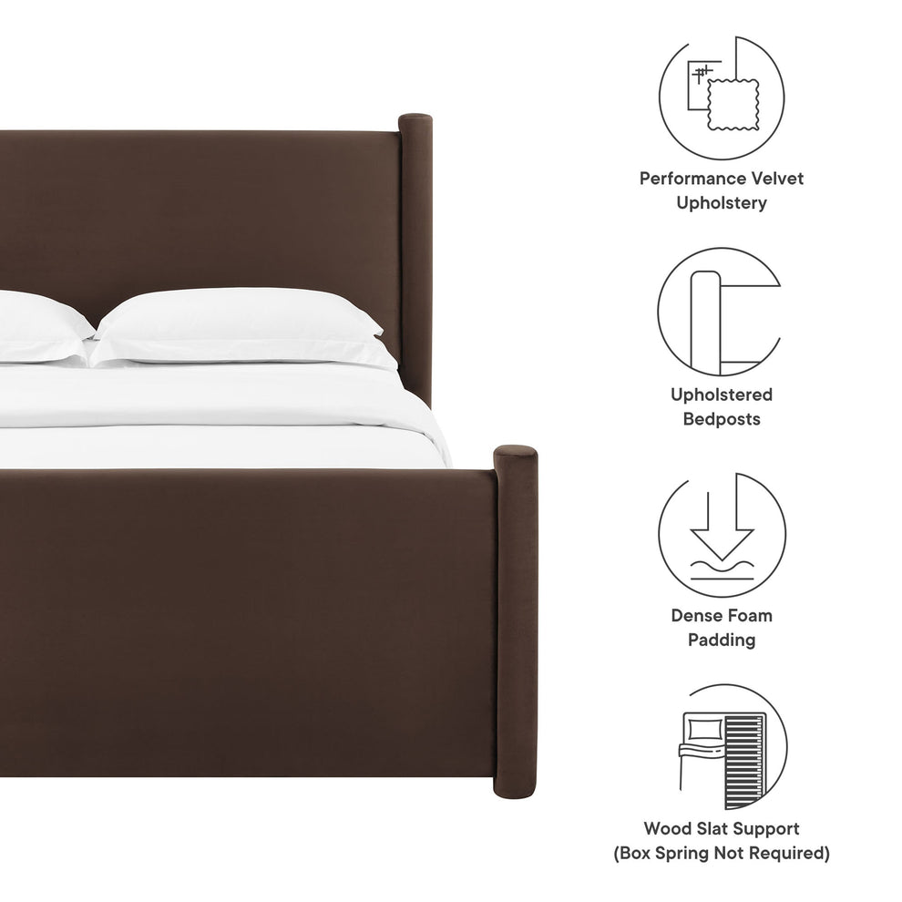 Rael Performance Velvet Full Platform Bed by Modway | Beds | Modishstore - 17