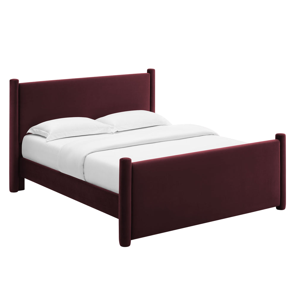 Rael Performance Velvet Queen Platform Bed by Modway | Beds | Modishstore - 19