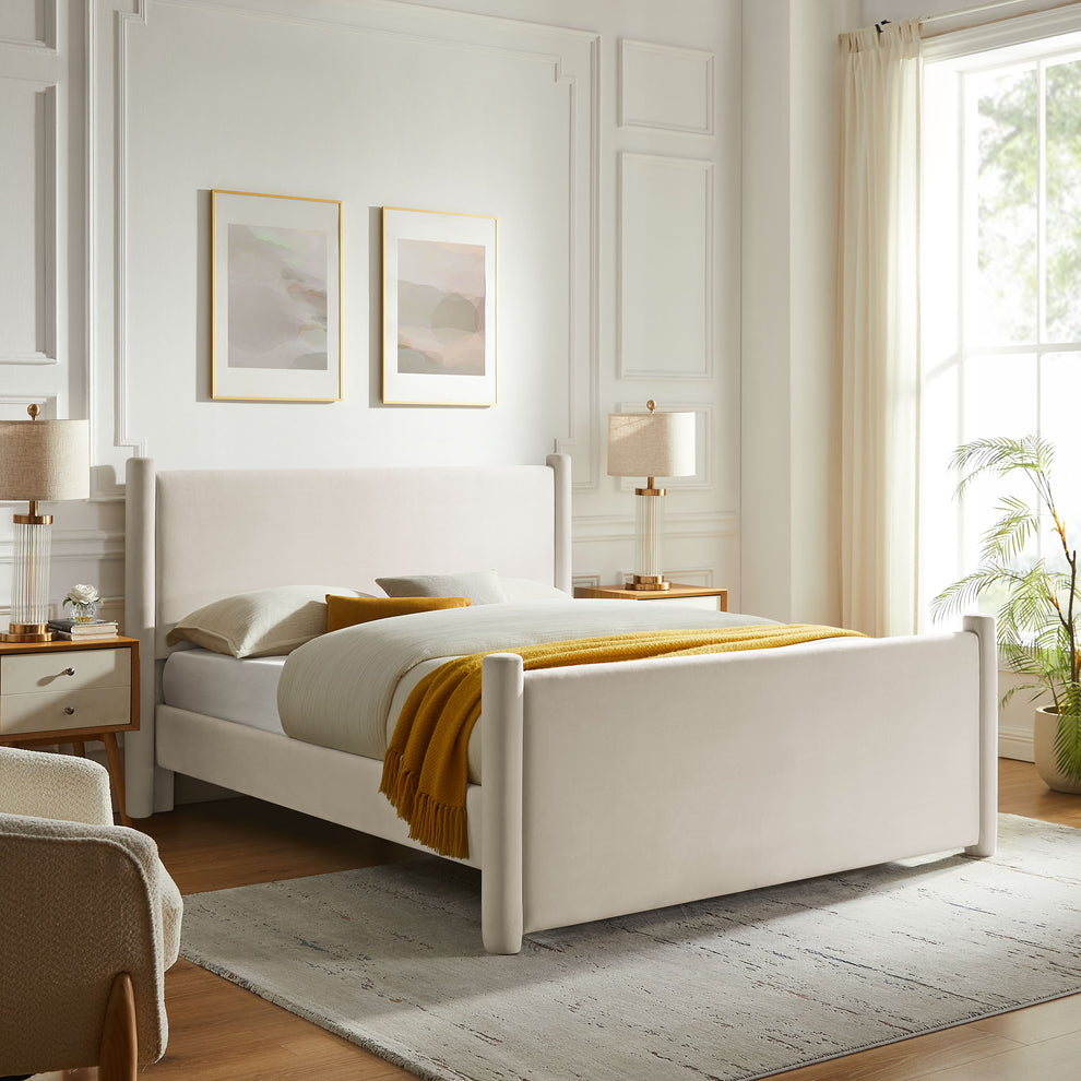 Rael Performance Velvet King Platform Bed by Modway | Beds | Modishstore - 1