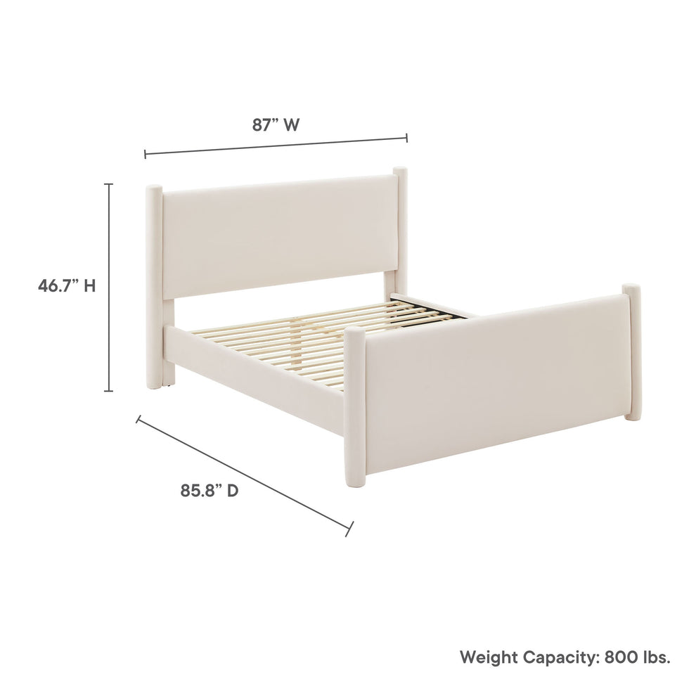 Rael Performance Velvet King Platform Bed by Modway | Beds | Modishstore - 9
