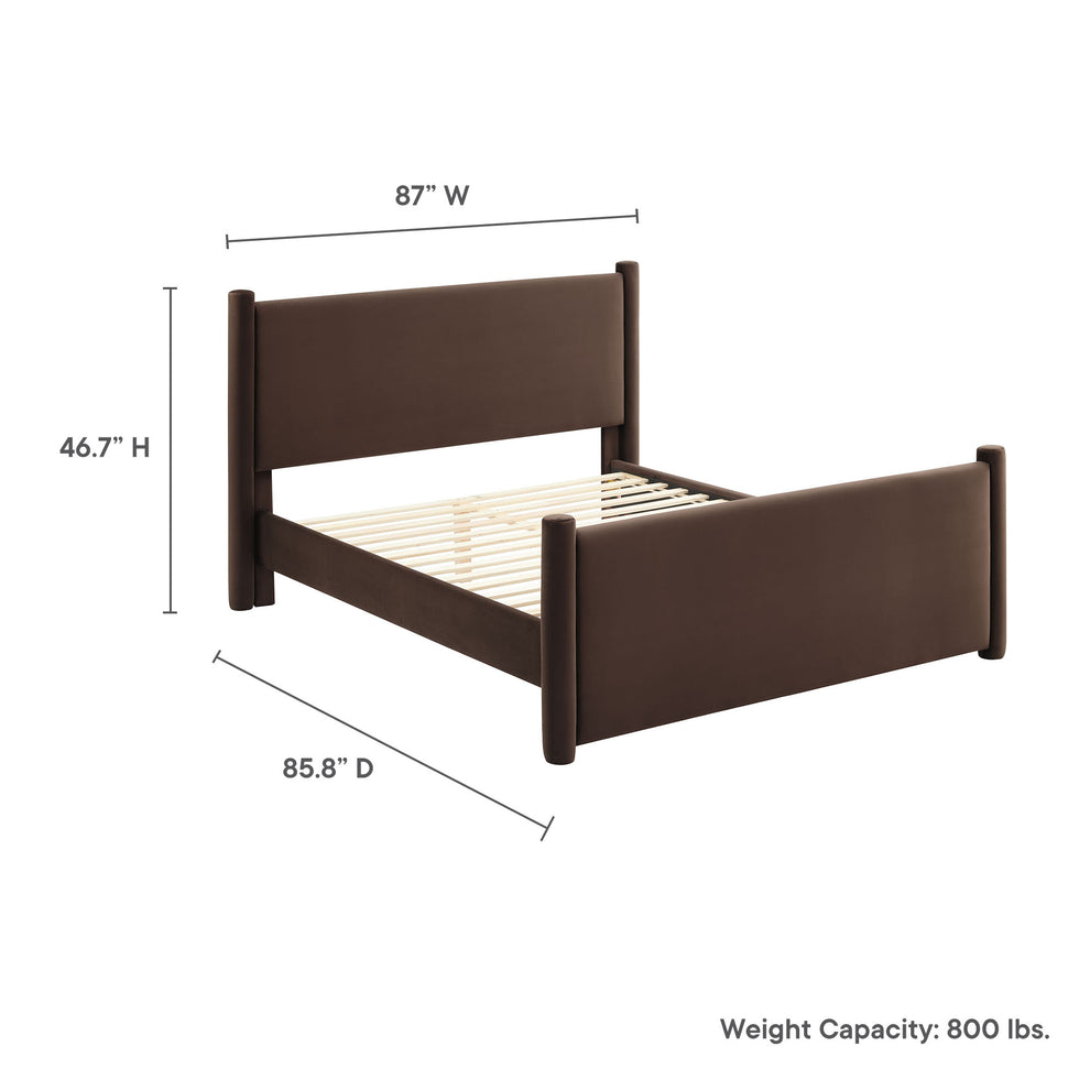 Rael Performance Velvet King Platform Bed by Modway | Beds | Modishstore - 18
