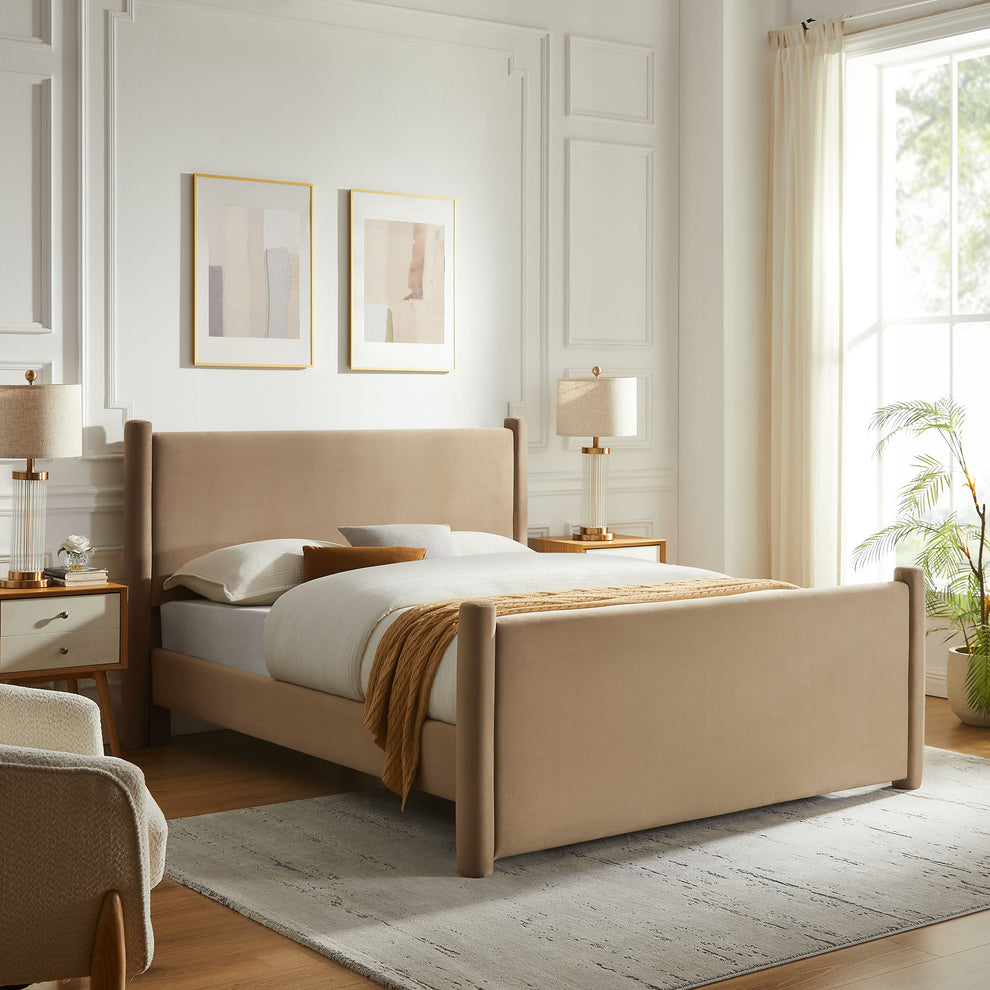 Rael Performance Velvet King Platform Bed by Modway | Beds | Modishstore - 34