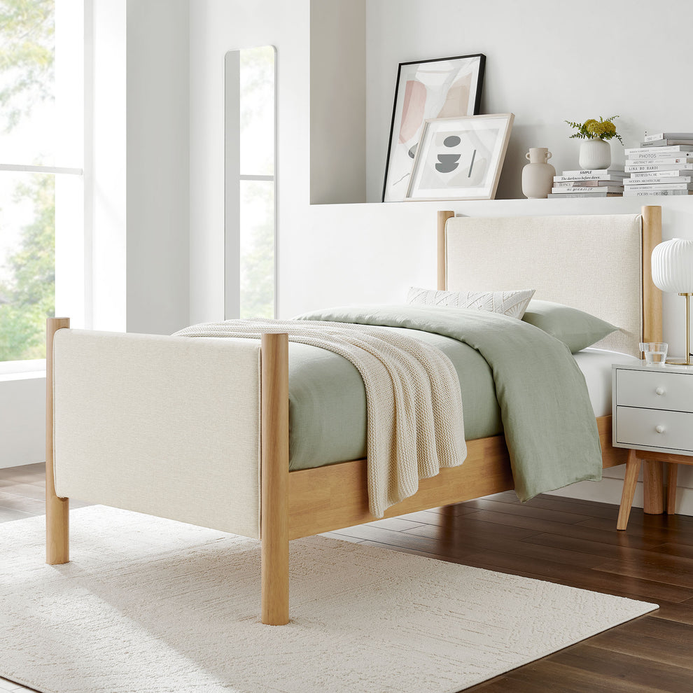 Maven Twin Size Fabric Upholstered Platform Bed by Modway | Beds | Modishstore - 1