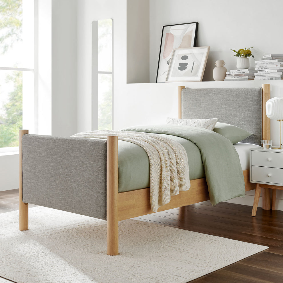 Maven Twin Size Fabric Upholstered Platform Bed by Modway | Beds | Modishstore - 25