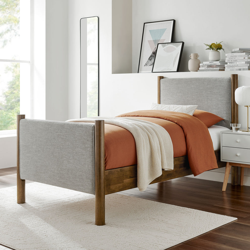 Maven Twin Size Fabric Upholstered Platform Bed by Modway | Beds | Modishstore - 34