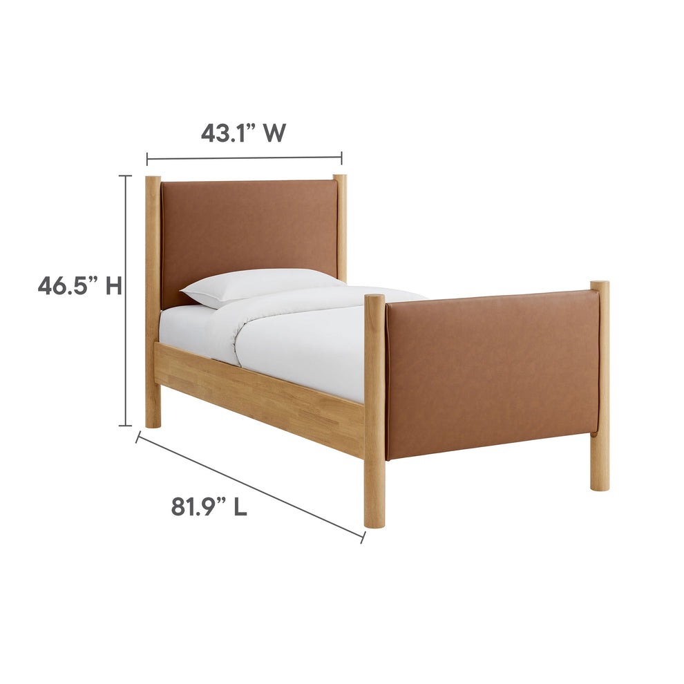 Maven Twin Size Vegan Leather Upholstered Platform Bed by Modway | Beds | Modishstore - 9