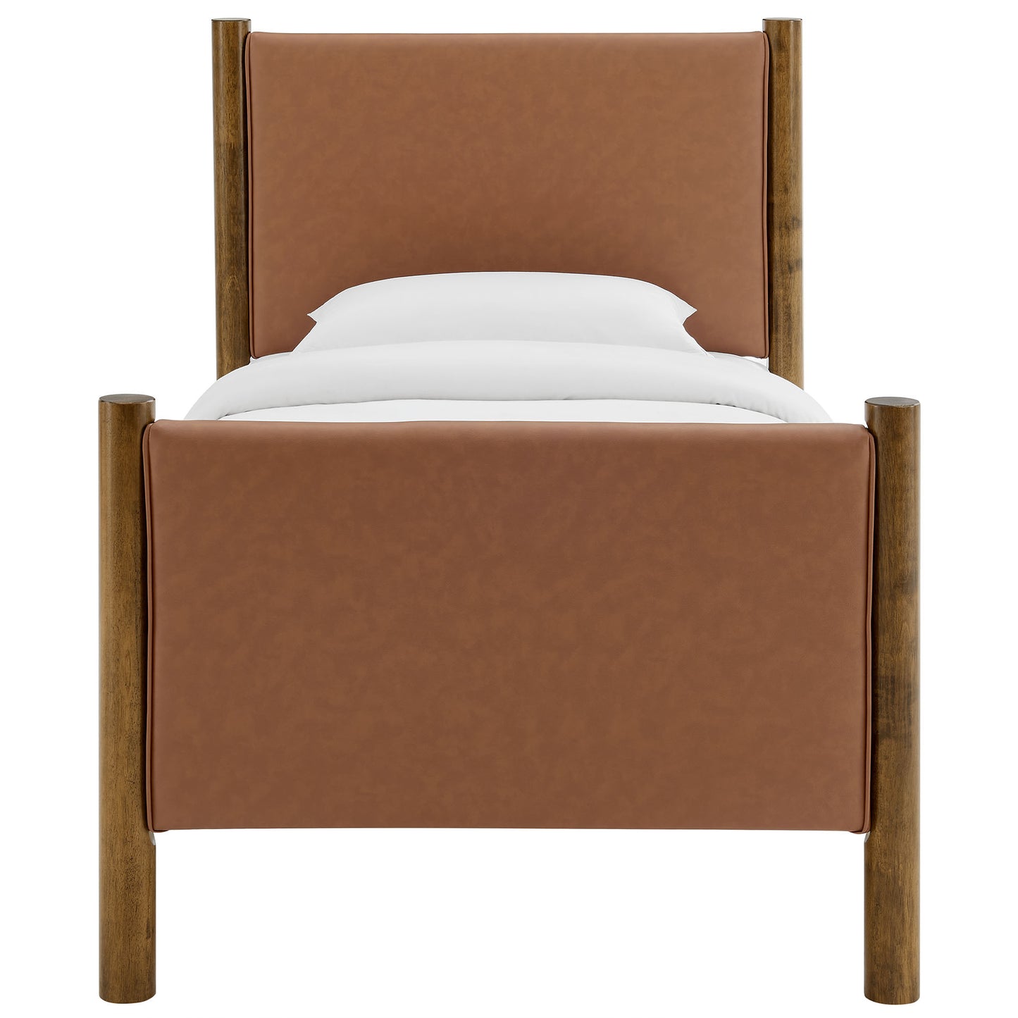 Maven Twin Size Vegan Leather Upholstered Platform Bed by Modway | Beds | Modishstore - 13