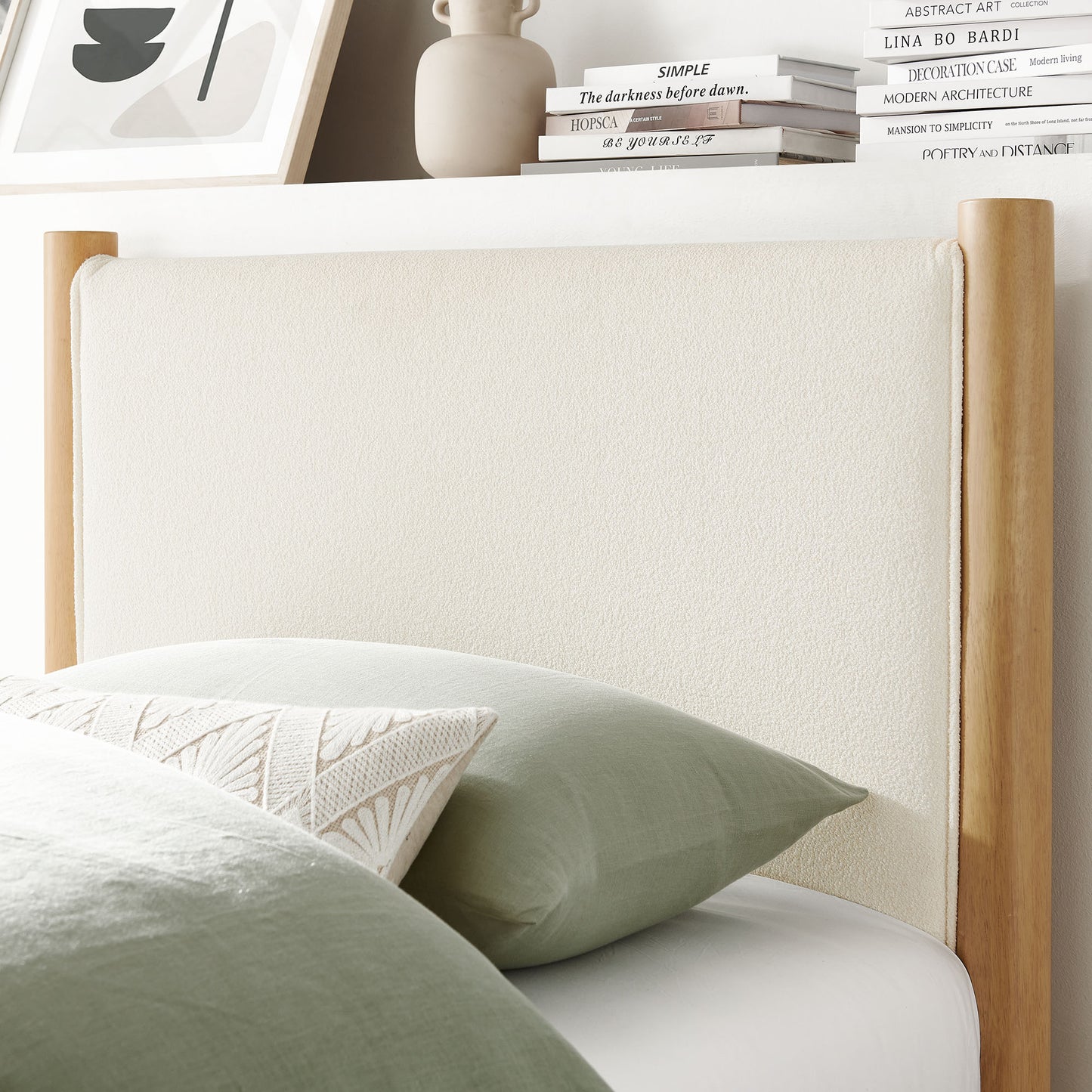 Maven Twin Size Boucle Upholstered Platform Bed by Modway | Beds | Modishstore - 7