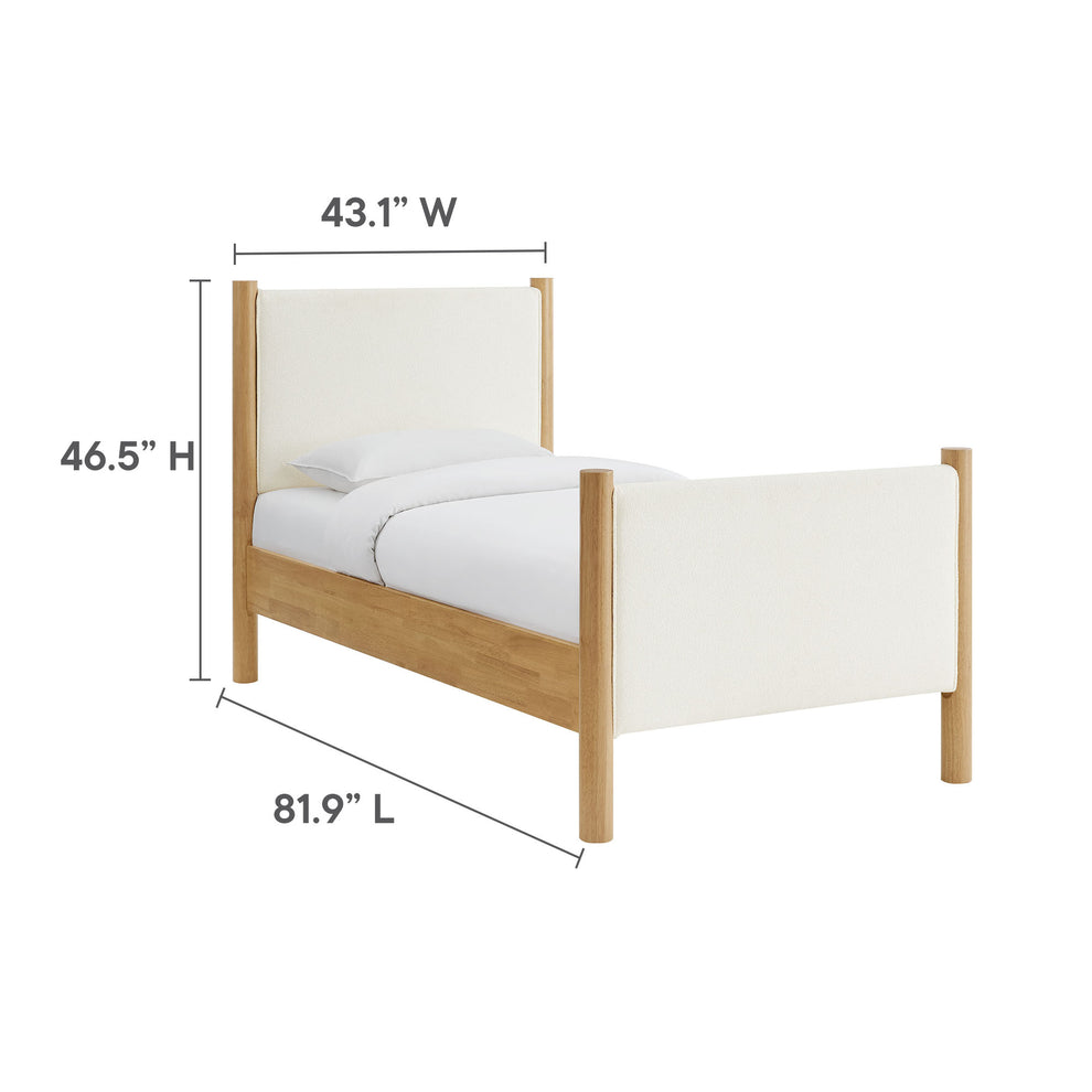 Maven Twin Size Boucle Upholstered Platform Bed by Modway | Beds | Modishstore - 9