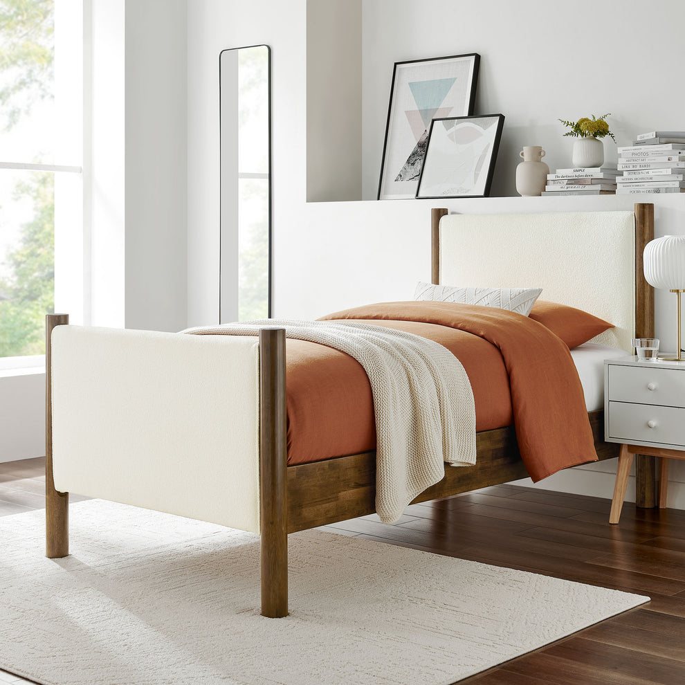 Maven Twin Size Boucle Upholstered Platform Bed by Modway | Beds | Modishstore - 16