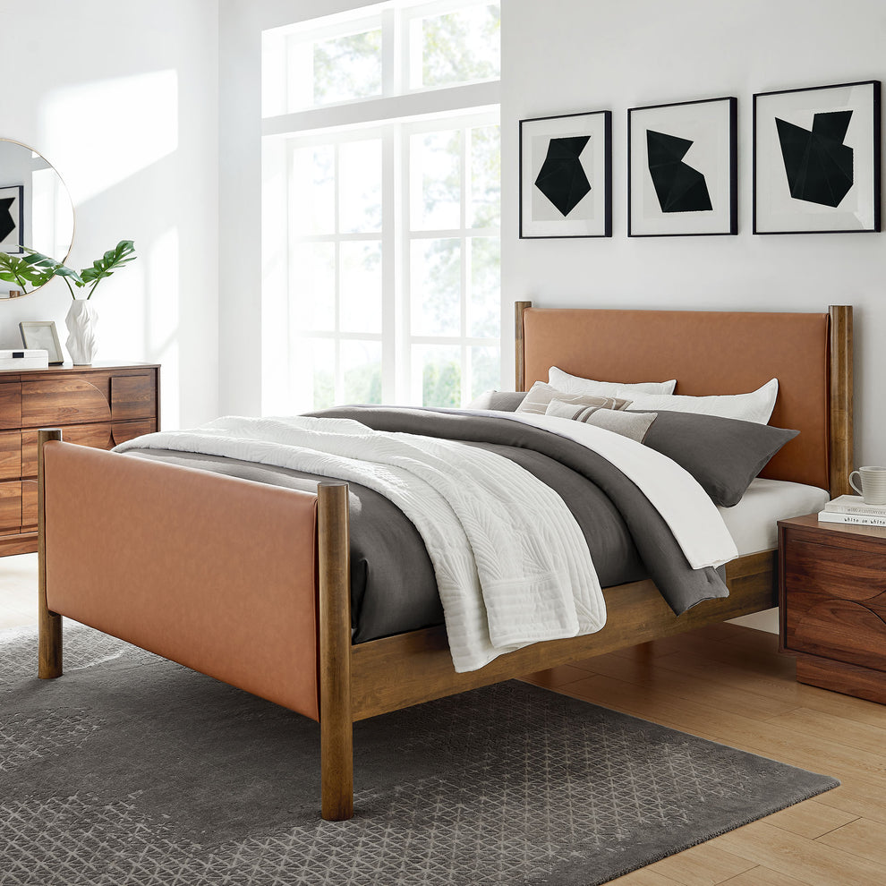 Maven Full Size Vegan Leather Upholstered Platform Bed by Modway | Beds | Modishstore - 16